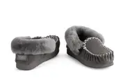 Outback Unisex US Size 12M 13W Ugg Moccasins Slippers Premium Sheepskin Grey