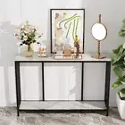 1.2M Ultra Long Sofa Behind Table Slim Marble Entryway Console Table Foyer Table