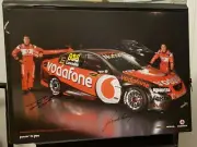 V8 Supercars Poster signed : Team Vodafone Lowndes & Whincup