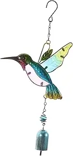 Milisten Glass Hummingbird Wind Chime Chime Pendant for Garden Decor Christmas Wind Bell Bird Ornament