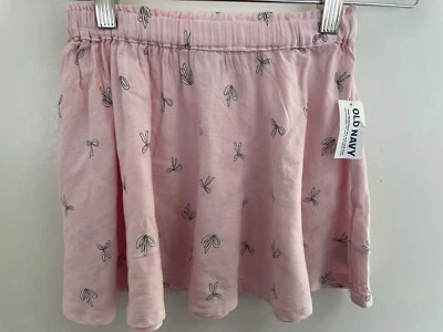 Old Navy Toddler Girls Allover Bow Elastic Waist Pull On Skirt Pink Pirouette 4T