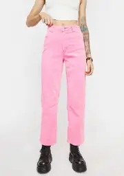 [Rollas] Pink Cordial Cord Original Straight Jeans