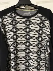 Smartwool NWT Merino 250 Baselayer Top Crew Black Colliding Clouds Sz XXL $115