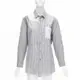 [二手] ALEXANDER MCQUEEN grey white cotton mixed stripes patchwork shirt Sz.16 L