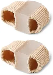 Pack of 2 Toe Separator Bunion for Overlapping Toes, Gel Toe Spacers with 2 Foot Loops, Hallux Valgus Correction Toe Separator for Women Men