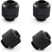 SDTC Tech 4-Pack G1/4" to 3/8" ID 5/8 OD Quick Tighten Compression Fitting for Soft Tubing, PC Water Cooling System Soft Tube Connectors