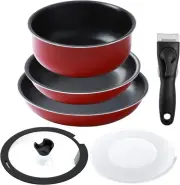 6Pcs Pots and Pans Set, Nonstick Cookware Set Detachable Handle, Induction Kitch