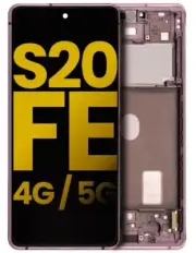 OLED Display For Samsung Galaxy S20 FE + Frame (Purple) With Fingerprint Sensor