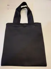Calico cotton Fabric Handle Bag (22 X 20) cm Black colour
