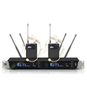 TKL RX99 Professional Wireless Headset Microphone System +2 Head Mics Skin Color