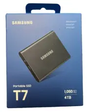 Samsung T7 Portable SSD (Titan Gray) 4TB, 1050MB/S External - NEW SEALED!