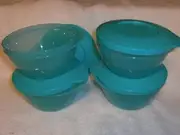 [Tupperware] 3S 14 Ounce Snap Lock Bowls with Seals Set of 4