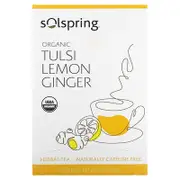 Dr. Mercola, Solspring®, Organic Herbal Tea, Tulsi Lemon Ginger, Caffeine Free, 18 Tea Bags, 1.27 oz (36 g)