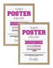 [Profile Australia] Australian Made Timber Poster Frame A2 2 Pack in Natural Oak
