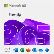 Microsoft 365 Family for up to 6 people in one household, Works on Windows, Mac,