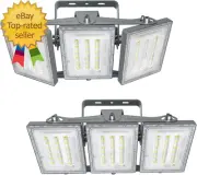 2 Pack LED Flood Lights Outdoor 150W 15000Lm 6000K Daylight White IP66