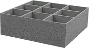 Dresser Organizer,9-Grid Fabric Drawer Organizer - Underwear Storage Box Belt Dresser Rack for Socks Bra Tie Daily Bathroom Vanity RV Home Dorm Travel Wardrobe