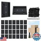 Muzata 30Pcs Deck Railing Brackets Connectors Rail Support Kit for 2x4 (1.5"×