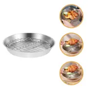 Grill Plate with Mesh Rack Outdoor Pan Food Display Camping Grate
