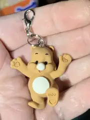 Brown Care Bear Charm Zipper Pull & Keychain Add On Clip!!