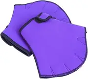 1 Pair Swimming Gloves Webbed Paddle Glove Half Finger for Water Resistance Training Size s