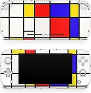 TACKY DESIGN Mondrian Skin Compatible with Nintendo Switch lite Skin, Painting Art Compatible with Switch lite Cover Vinyl 3m Decal Abstract Style Full wrap Compatible with Switch lite Accessories