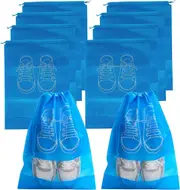 10 PCS Travel Shoe Bag Non-Woven Fabric Dustproof Shoe Bags for Travel, Blue