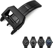 [BANDKIT] 316L Stainless Steel Buckle For IWC Pilot Mark Portugieser Rose Gold Rubber Leather Watchband Folding Clasp