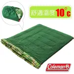 【美國 COLEMAN】雙人親子睡袋 10℃ 輕量保暖科技絨睡袋 信封型化纖睡袋 露營棉被_CM-27256