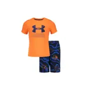 New Little Boys' Under Armour UPF 50+ T-Shirt & Swim Trunks Set Size 4 MSRP:$44