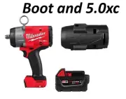 Milwaukee M18 1/2" Drive High Torque Impact Wrench With 5.0 XCR Battery and Boot