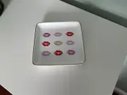 Hobby Lobby Lips & Kisses Square Trinket Tray, NWT