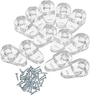 COHEALI 30Pcs Glass Door Retainer Clips Easy Install Panel Clamps Versatile Mirror Fixing Clips for Wardrobe Cabinet and Furniture Use Suitable for Various Glass