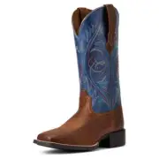 Ariat Ladies Round Up Square Toe StretchFit Western Boots Sassy Brown #10040422
