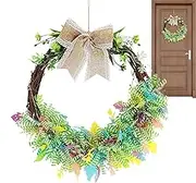 Easter Bows Wreath - Easter Tree Topper Decoration - Cartoon Bow Easter Door Hangable Decorations for Window, Door, Wall, Front Door