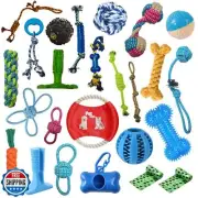 25-Pack Premium+ Dog Chew Toys for Puppies/Teething Chew Toys for Boredom/Pet