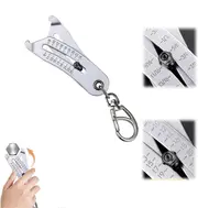 unbrand Portable Precise Thread Size Checker Keychain - Bolt Size Finder Keychain, Nut and Bolt Thread Gauge Identifier 1pcs