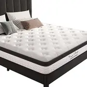 Royal Sleep Queen Mattress 21cm Memory Foam Bonnell Spring - Medium Firm & Premium Comfort for Pressure Relief - Hypoallergenic Medium Firmness Feel Queen Size Bed Mattress