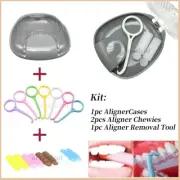 Dental Lingual Retainer Aligner Removal tool & Aligner Chewies with Storage Case