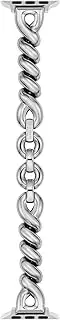 [Kate Spade New York] Womens Stainless Steel Apple Watch® Band for 38/40/41/42/44/45mm cases), KSS0199E, Silver, ワンサイズ