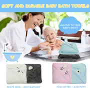 2Pcs Baby Bath Towels Soft Hooded Baby Towel Cute Baby Towel 41.3×41.3 tyJtC