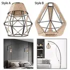 Woven Rope Lamp Shade Retro Style Chandelier Covers Industrial Pendant Light