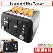 Baccarat 4 Slice Stainless Steel Toaster Bread Toasting Brown Control Appliance