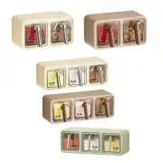 Effective Kitchen Container Wall Mounted Multiple Space Condiment Holder
