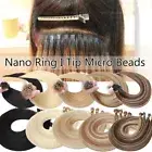 Thick Russian Nano Ring Loop Human Remy Hair Tip Micro Bead Hair Extensions 200s