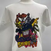 Godzilla Store TV T-shirt White TOHO Godzilla Store Japanese Character Monster