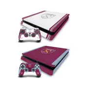 WEST HAM UNITED FC 2023/24 CREST KIT VINYL SKIN PS4 SLIM CONSOLE & CONTROLLER