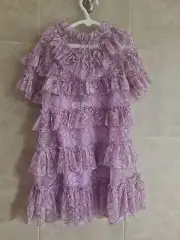 Alice MCCALL X COTTON ON ruffle dress violet lilac lace size 5