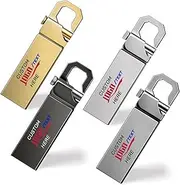 Custom USB Flash Drive, Personalized Metal USB 2.0 Memory Stick Thumb Drive with Hook, Ideal for Corporation Business, Educational Institution, Photography & Music Studio, Non-Profits (128 GB,50 PCS)