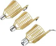 PartyKindom 3pcs Fishing Bait Cages Portable Lure Device for Outdoor Fishing Durable Bait Trap Baskets for Catching Smelt Eels Crab Lobster Shrimp Fish Compact Design